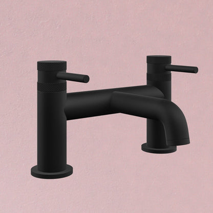 AM00071 - Amara Runswick Bath Filler Tap in Matt Black - Coa Living