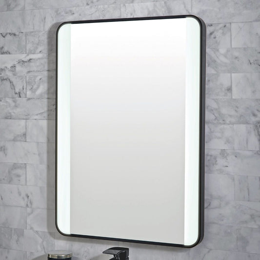 AM00087 - Amara Hawes Soft Edge LED Mirror in Matt Black - Coa Living