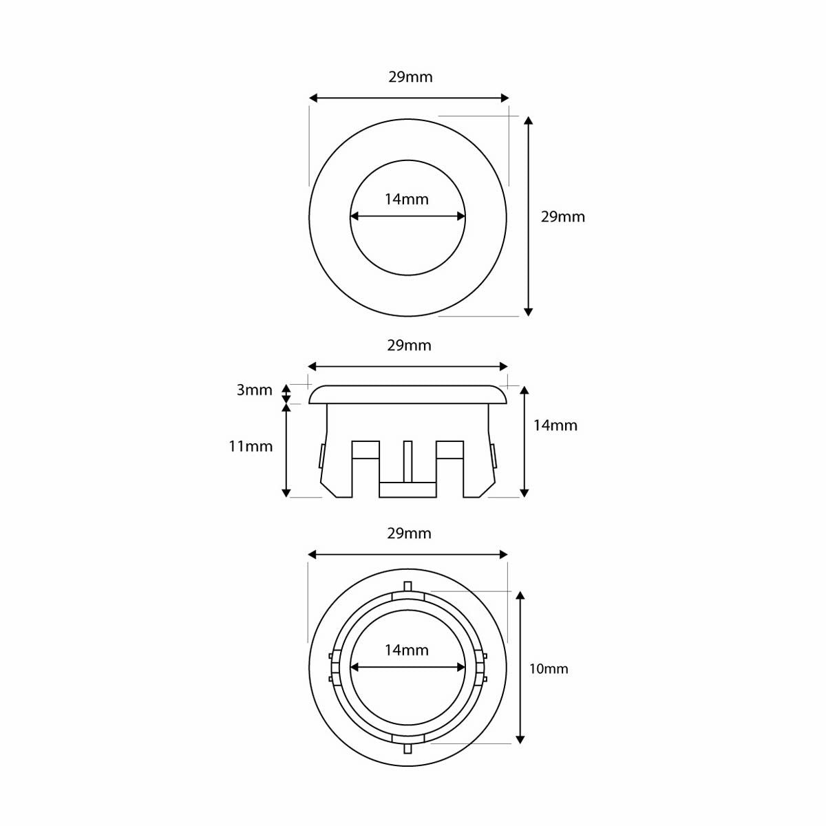 AM00137 - Amara Round Overflow Insert in Brushed Brass - Coa Living