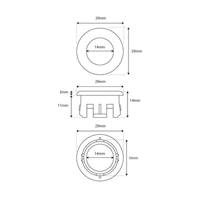 AM00138 - Amara Round Overflow Insert in Matt Black - Coa Living