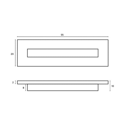 AM00581 - Amara Rectangle Overflow Insert in White - Coa Living