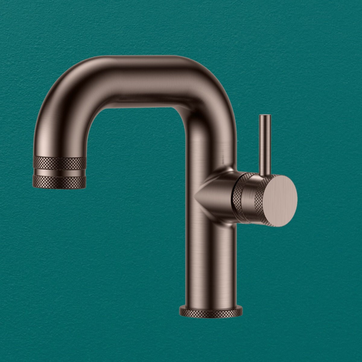 AM00590 - Amara Runswick Side-Lever Basin Mixer Tap in Brushed Bronze - Coa Living