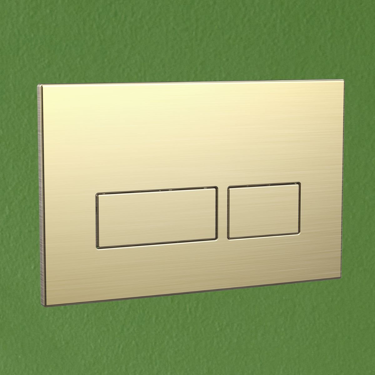 AM00658 - Amara Rectangular Flush Plate in Brushed Brass - Coa Living