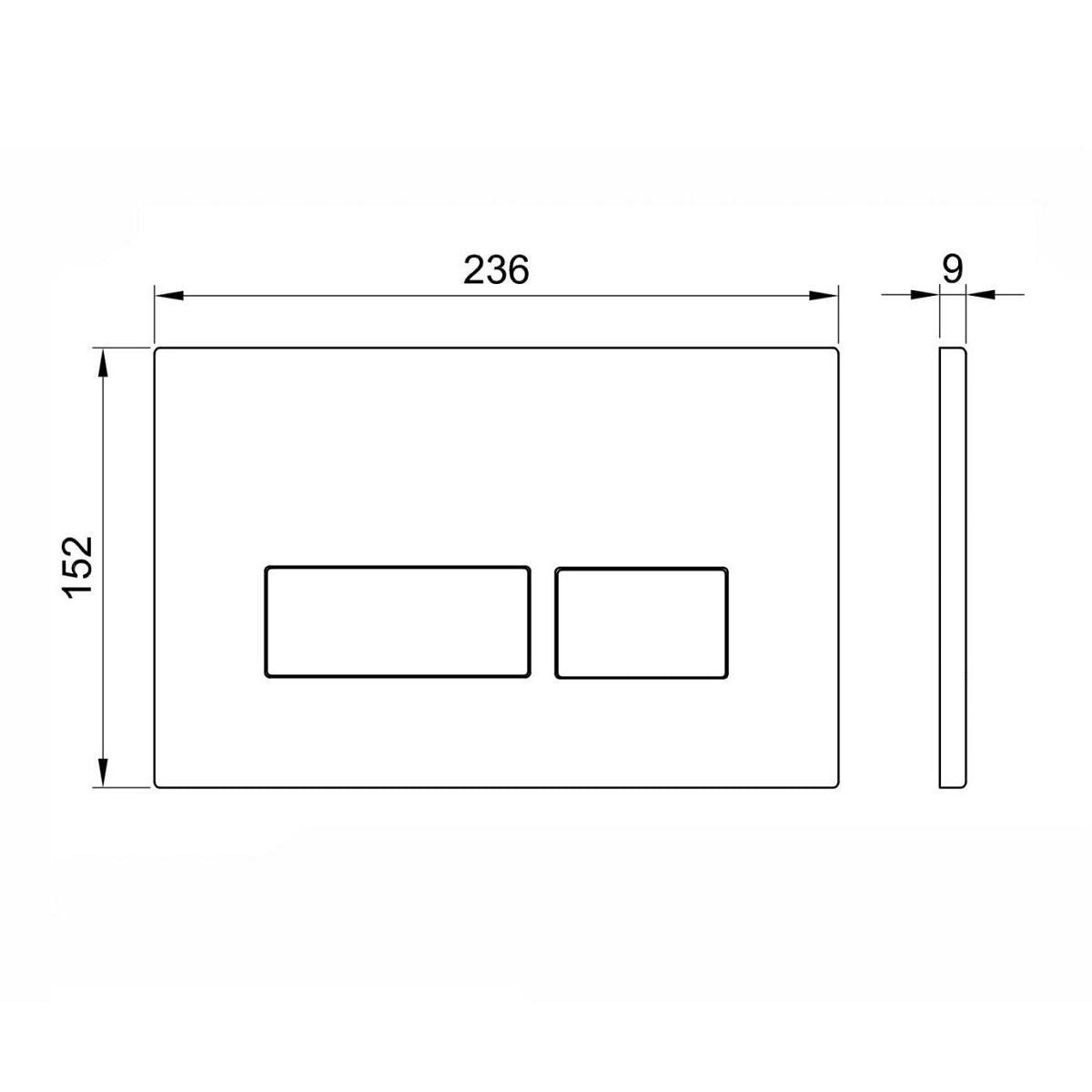 AM00658 - Amara Rectangular Flush Plate in Brushed Brass - Coa Living