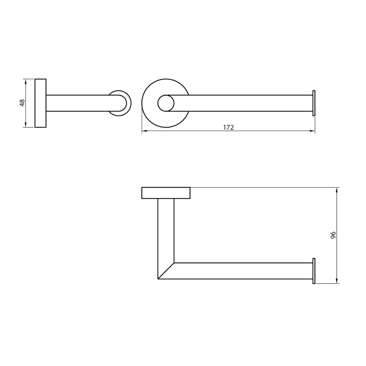 AM00689 - Amara Lythe Wall Mounted Toilet Roll Holder in Chrome - Coa Living