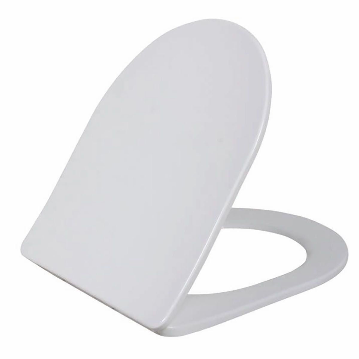 AM00695 - Amara Slim Heavy Weight Toilet Seat in White - Coa Living