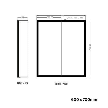 AM00732 - Amara Malham Double Door LED Mirror Cabinet - Coa Living