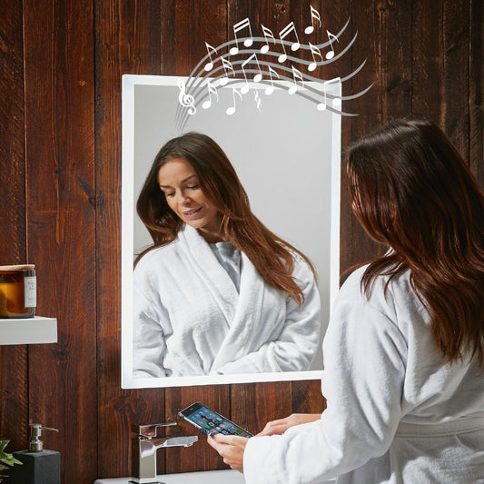 AM00738 - Amara Askrigg Bluetooth LED Mirror with Demister Pad and Shaver Socket - Coa Living