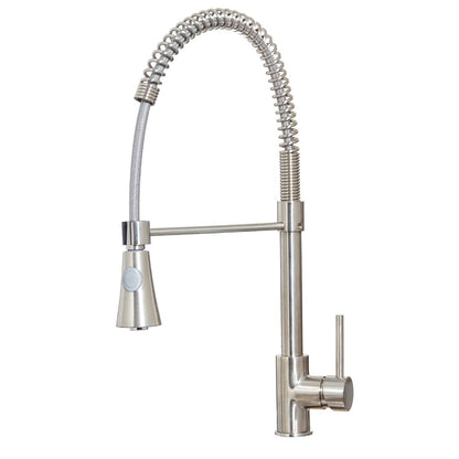 AM00843 - Amara Dacre Flexible Hose Kitchen Tap in Brushed Nickel - Coa Living