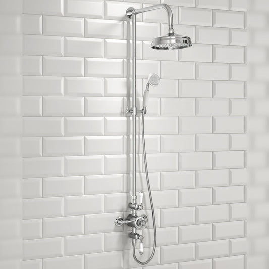 AM00890 - Amara Middleham Rigid Riser Shower with Handset in Chrome - Coa Living