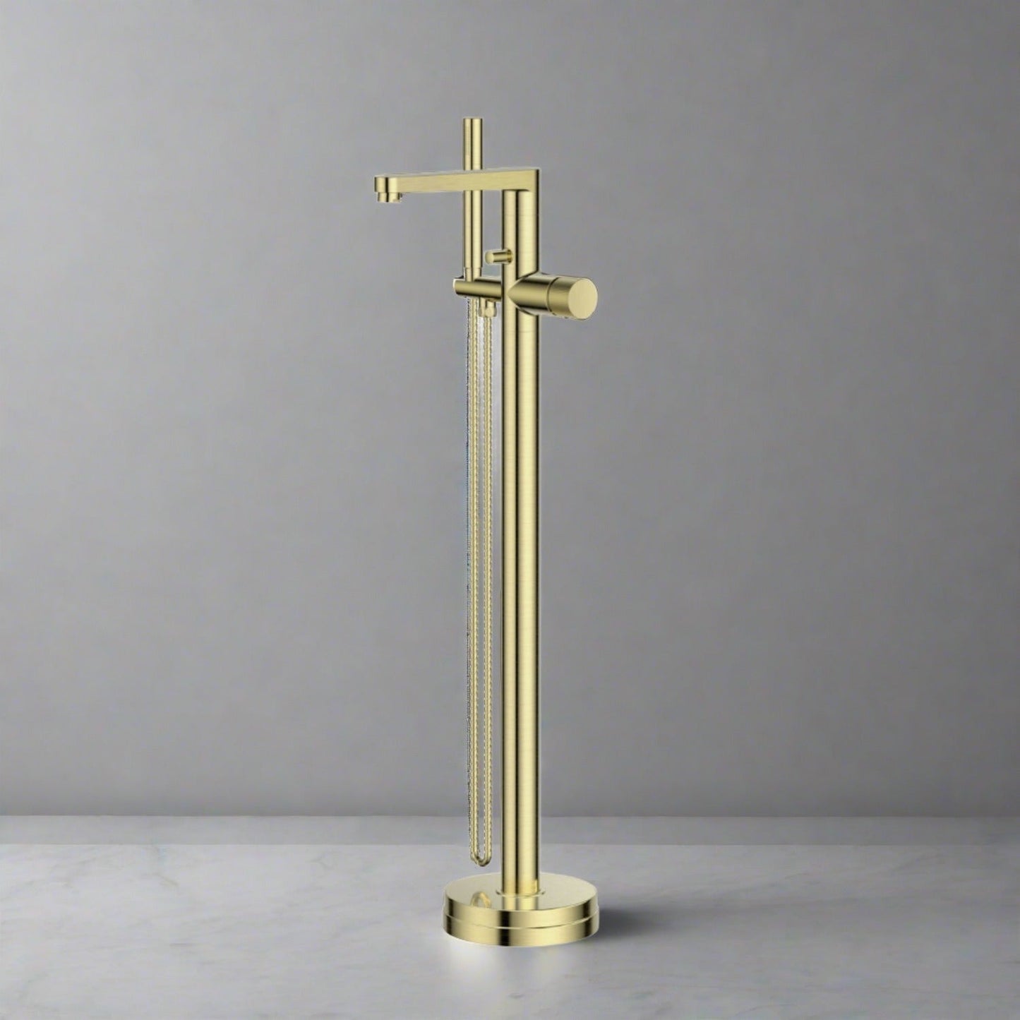 AM00923 - Amara Star Freestanding Mixer Brushed Brass - Coa Living