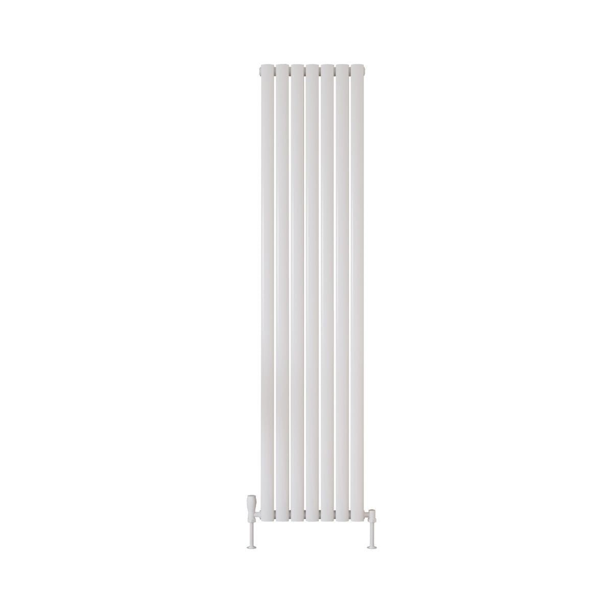 AM00961 - Amara Crumble Single Panel Vertical Radiator in White - Coa Living