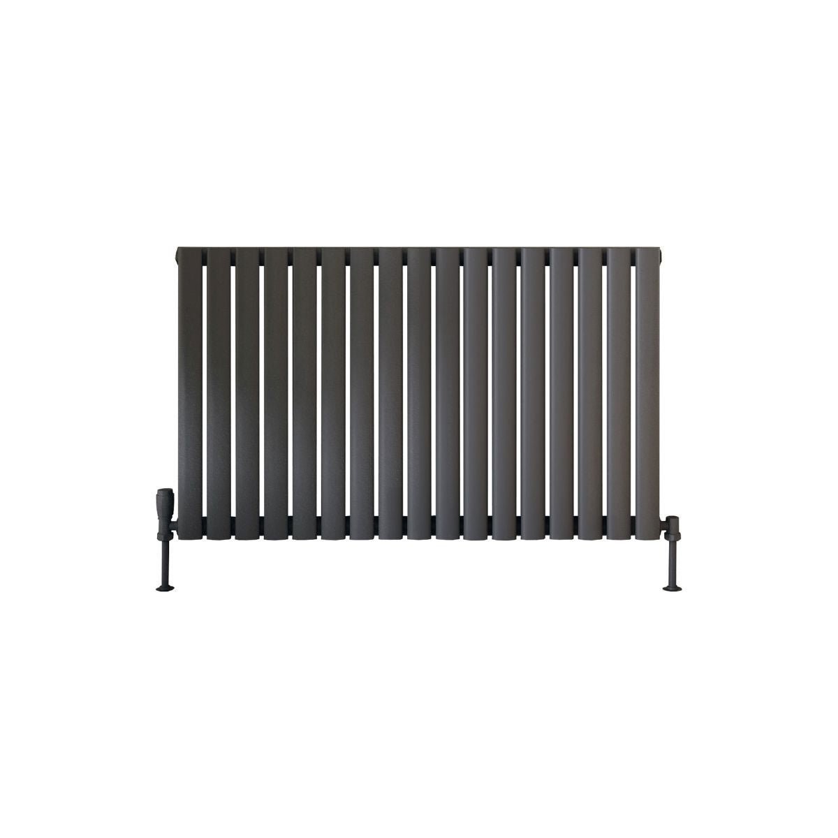 AM00969 - Amara Crumble Single Panel Horizontal Radiator in Anthracite - Coa Living