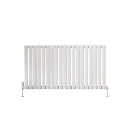 AM00970 - Amara Crumble Single Panel Horizontal Radiator in White - Coa Living