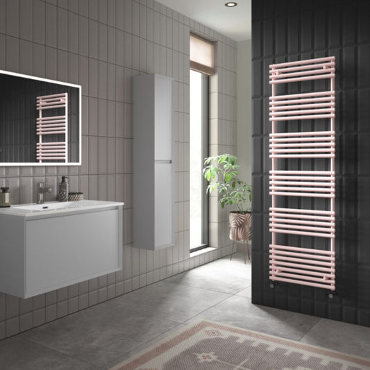 UKBathrooms Essentials Blush Pink Designer Towel Radiator