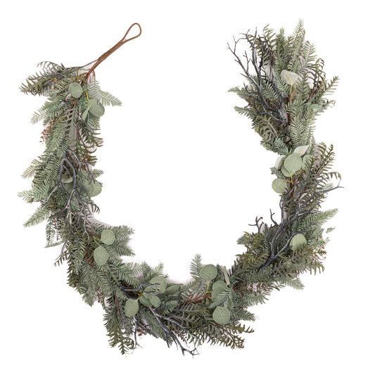 Winter Garland With Eucalyptus And Fern