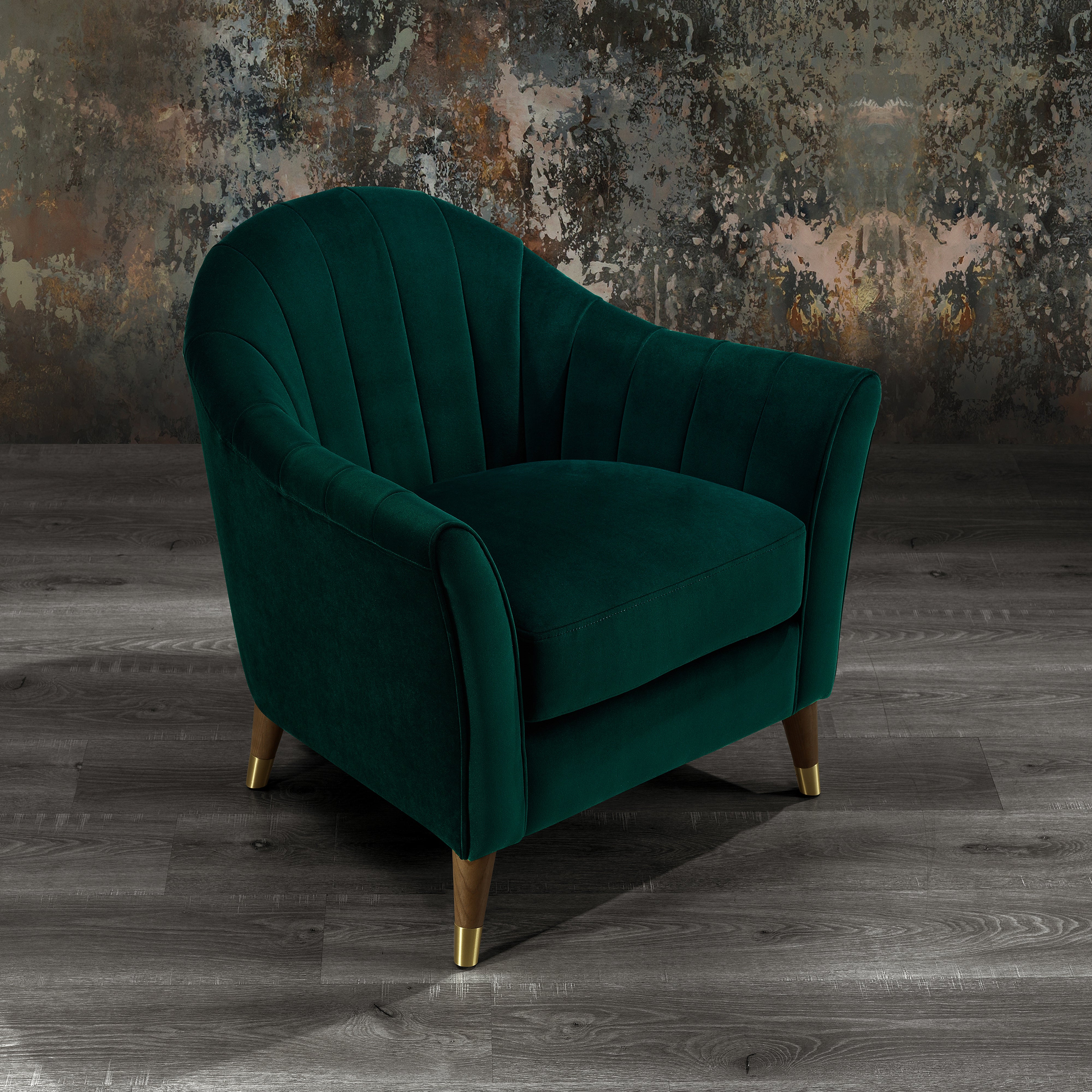 Bottle green accent online chair