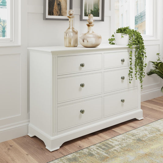 BP Bedroom - White 6 Drawer Chest