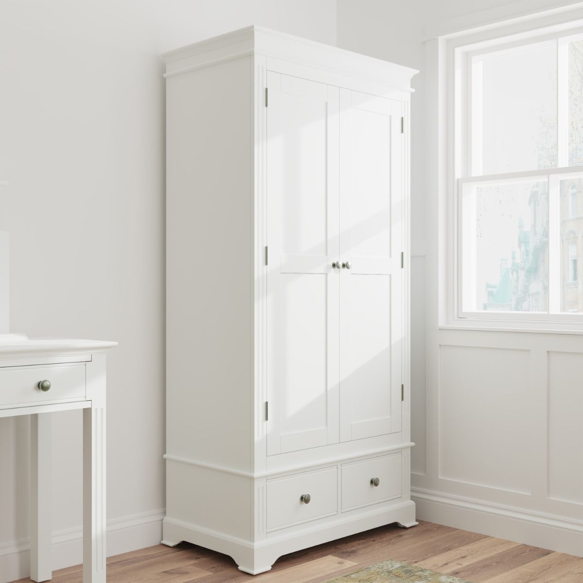 BP Bedroom - White 2 Door Wardrobe