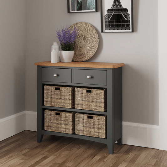 GA Dining & Occasional Grey 2 Drawer 4 Basket Unit