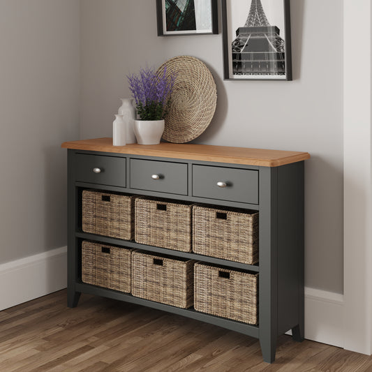 GA Dining & Occasional Grey 3 Drawer 6 Basket Unit