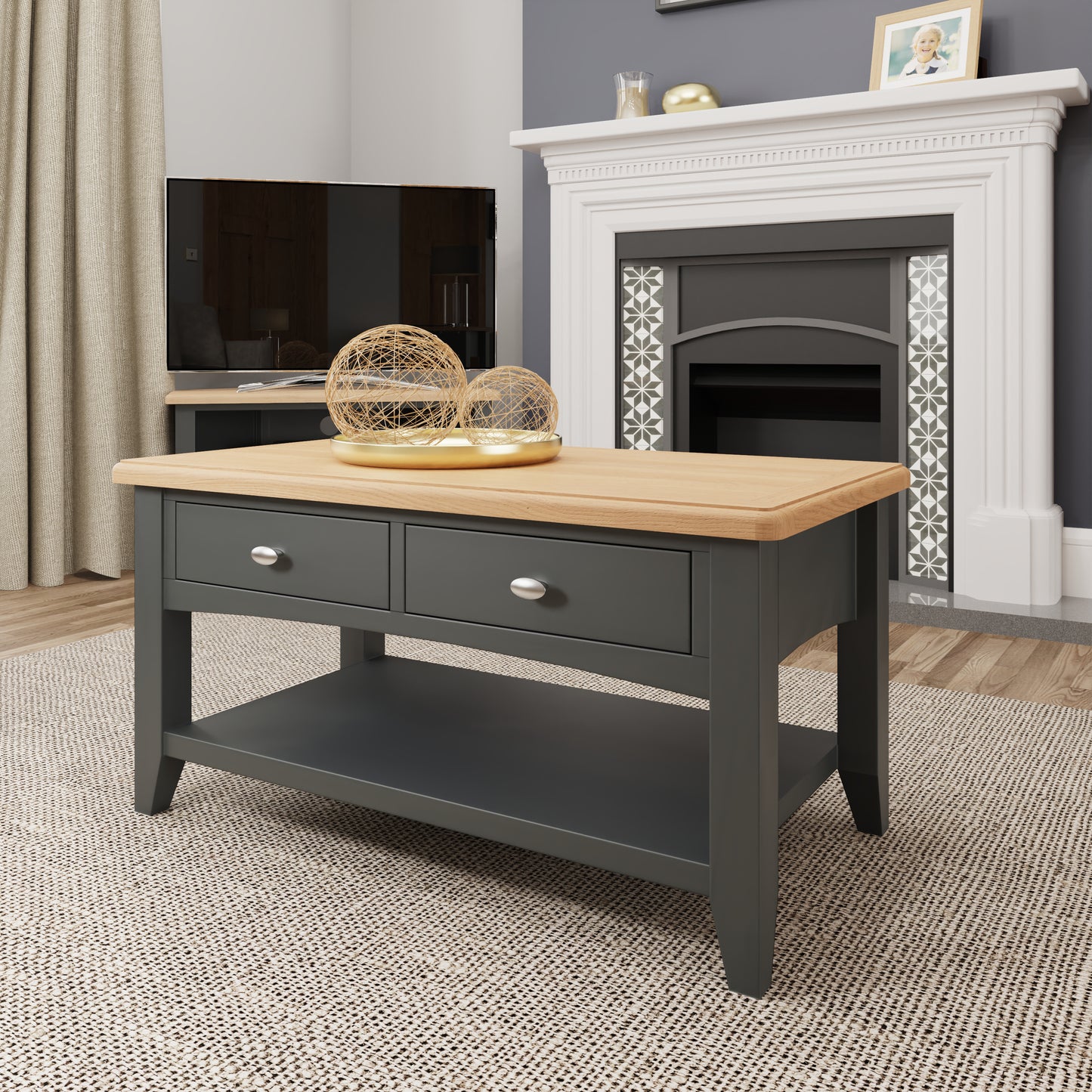 GA Dining & Occasional Grey Large Coffee Table