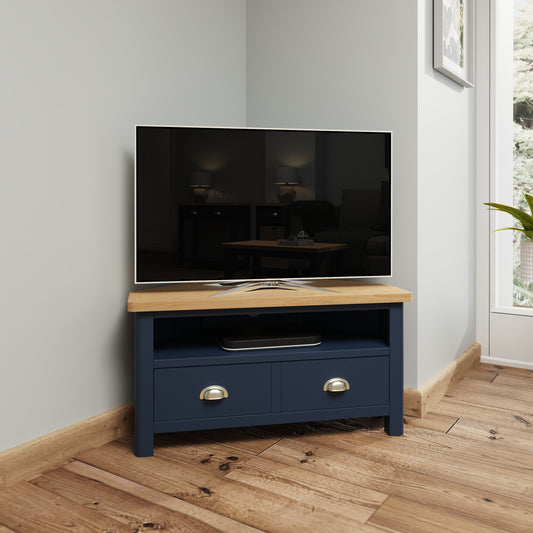 RA Dining Blue Corner TV Unit