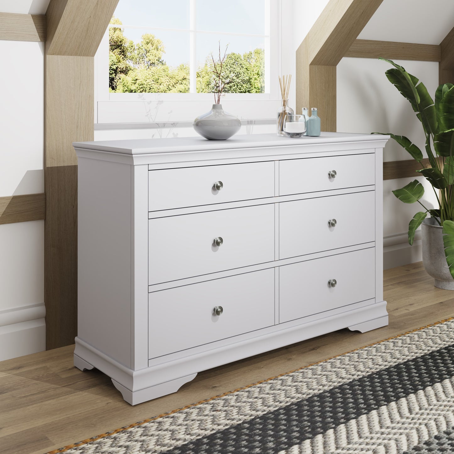 SW Bedroom - Grey 6 Drawer Chest