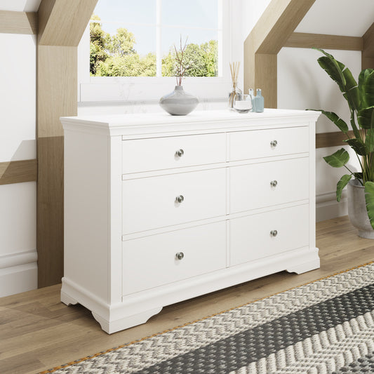 SW Bedroom - White 6 Drawer Chest