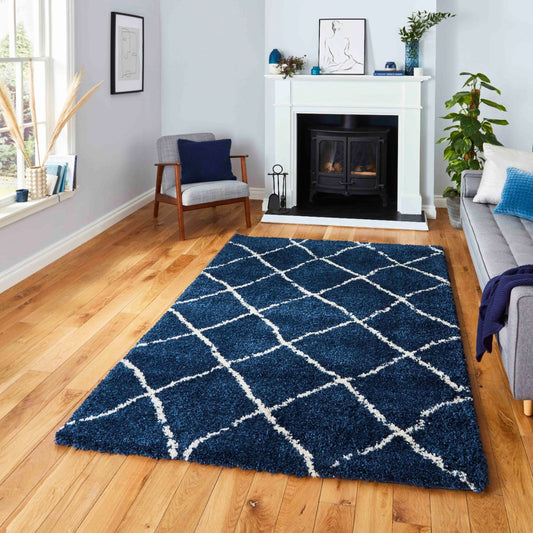 Scandi Berber G257 Navy/Cream