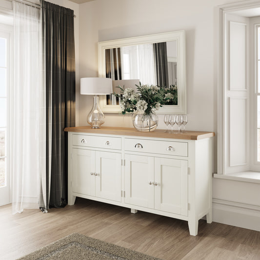 TT Dining-White 4 Door Sideboard