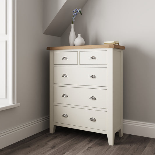 TT Bedroom-White Jumbo 2 Over 3 Chest