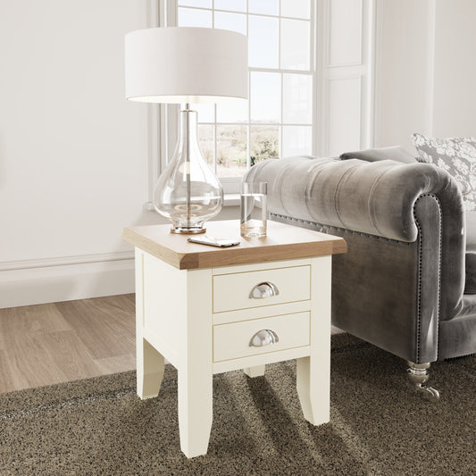 TT Dining-White Lamp Table