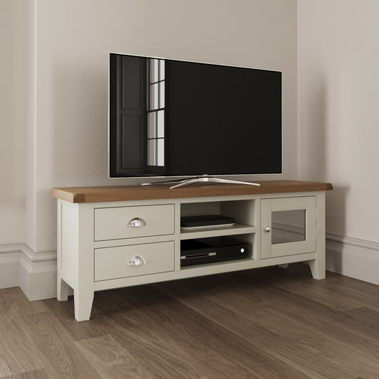 TT Dining-White Large TV Unit