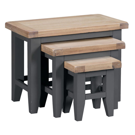 TT Dining-Charcoal Nest Of 3 Tables