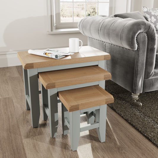 TT Dining-Grey Nest Of 3 Tables