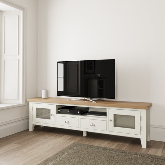 TT Dining-White Extra Large TV Unit